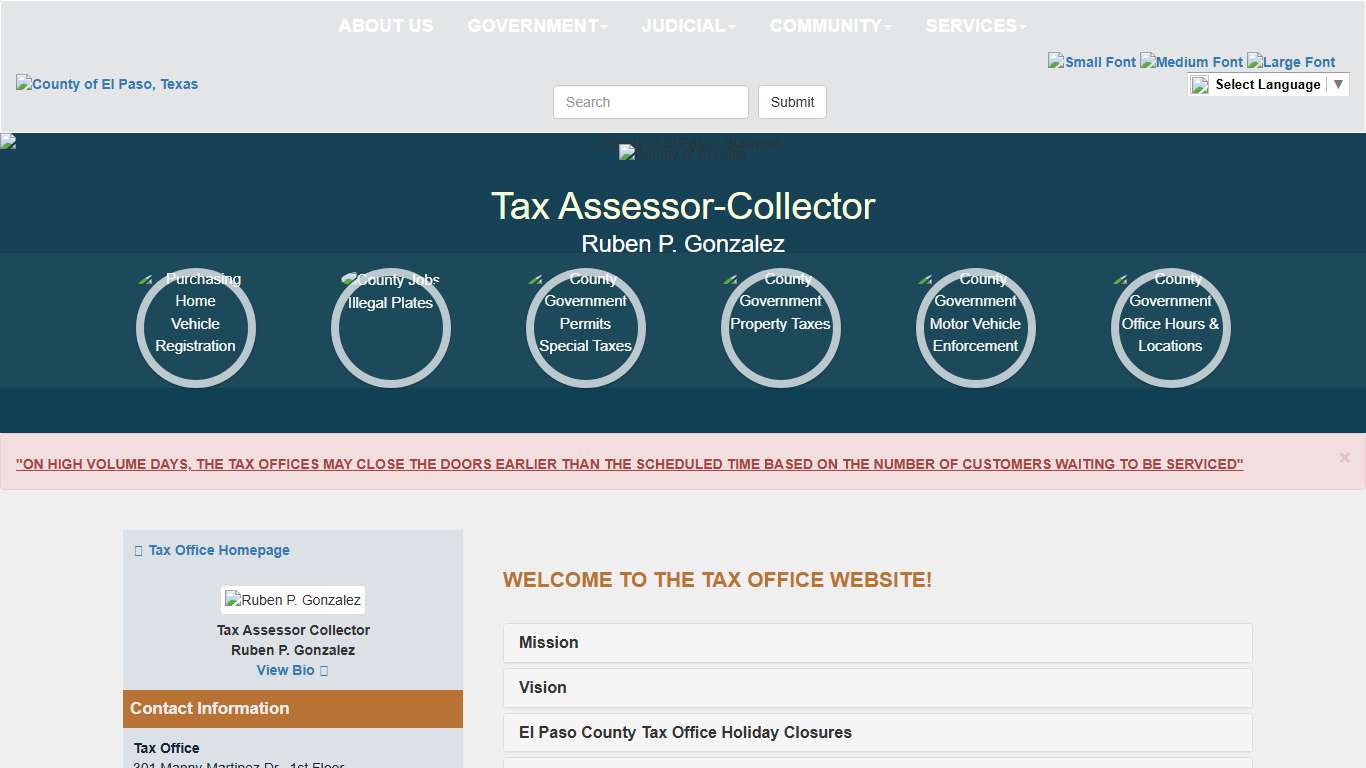 County of El Paso Texas - Tax Office